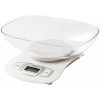 ADLER Scale biela - elektronická kuchynská váha z plastu s miskou