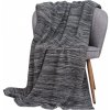 SCANquilt Deka pletená MELANGE melír čierna 130x190 cm