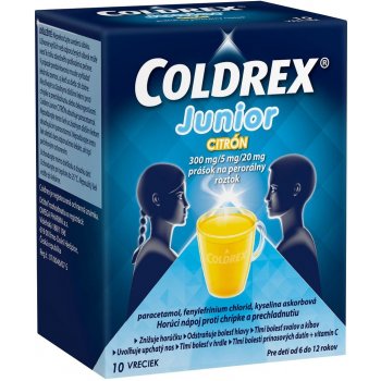 Coldrex Junior Citrón plo.por. 10 x 3 g