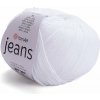 Pletacia priadza Jeans 50 g - (62) biela snežná