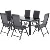 Livarno home Hliníkový záhradný stôl Houston/Toronto + Hliníkové kreslo Houston, 6 kusov (800012195)