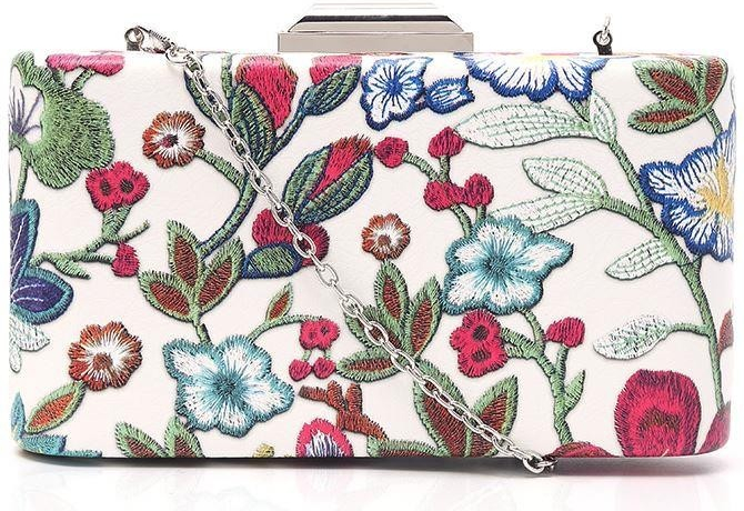 Kabelka Flower Clutch modrá