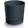PROSPERPLAST Bezvložkový kvetináč Tubo P antracit 17,8 cm