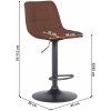 Kondela Barová stolička, hnedá/čierná, LAHELA 0000360390