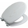 BISK Erga, toaletné WC sedátko z MDF s pomalým zatváraním, biela, ERG-08222