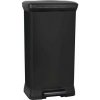 Odpadkový kôs, pedálový, kovový efekt, 50 l, CURVER, čierna