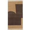 Ferm Living Forene tan/chocolate - Ferm Living Vonkajší obrus Forene Tan/Chocolate Recycled PET 80 × 140 cm