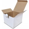Kartónové krabice Fefco 0215 115x115x80mm 3VVL biela-hnedá