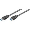 Kábel USB 3.2 Gen 1, A-A M/F 1.8m, 5Gbps, predlžovací, čierny