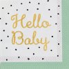 Amscan Obrúsky papierové Hello Baby 33 x 33 cm 16 ks