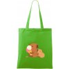 Kapybara so zmrzlinou - Taška bavlnená - 42 x 38 cm ( Apple Green )