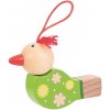 Bigjigs Toys dřevěná píšťalka ptáček modrá