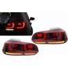 KITT Taillights Full LED suitable for VW Golf 6 VI (2008-2013) R20 Design Red Cherry with Sequential Dynamic Turning Lights (LHD and RHD)