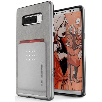 Púzdro Ghostek - Samsung Galaxy Note 8 Wallet Case Exec 2 Series strieborné