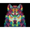 Maľovanie podľa čísel Farebná hlava vlka, 80x100 cm, bez rámu a bez vypnutia plátna (6052162)