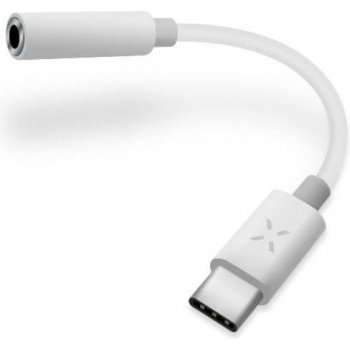 FIXED Fixed Redukcia FIXED LINK pre pripojenie slúchadiel z USB-C na 3,5 mm jack s DAC chipom, biela, Fixl-CJD-WH