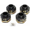 HOBBYTECH Měděné šestihranné náboje 12mm, +3mm offset, 4x25gr, 4 ks.