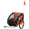 Goleto Detský vozík za bicykel Jogger 2 | čierna/oranžová