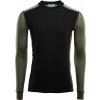 Merino triko ACLIMA WoolNet Hybrid Crew Neck Hiking 120g - Jet Black / Olive Night Velikost: XXL