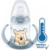 NUK - Dojčenská fľaša na učenie Medvedík Pú s kontrolou teploty 150 ml ružová