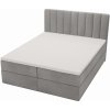 Čalúnená boxspring posteľ Magic - sivá Rozmer: 180x200