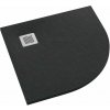 Schedpol Kalait Black Stone polkruhová sprchová vanička 90x90 cm čierna 3.3104/C/ST-M2