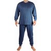 Jaroslav pánske pyžamo s nápletmi W-046C XXL šedomodrá