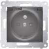Zásuvka 2P+T/16A/250V clonky viečko (SS) IP44 antracit metal. SIMON54Pre (simon)