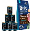 BRIT Premium By Nature Sensitive Lamb 15 kg + jahňacie konzervy 6x1240g