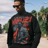 Yakuza mikina pánska bez kapucne DANTAI PB 25012 black Farba: čierna, Veľkosť: S
