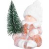 Postavička MagicHome Vianoce, Chlapček so stromčekom, terakota, 14,5x13x17 cm