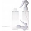 Plastová fľaša, priehľadná, biely pákový rozprašovač, 200 ml