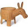 Ferm Living Úložný ratanový kôš Donkey Braided Natural