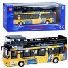 Kovový dvojposchodový autobus ZA2094 - žltý
