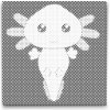 Vymalujsisam.sk Bodkovanie - Axolotl Farba: Zlatá, Veľkosť: 30x30cm, Rám: Na kartónovej doske