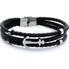 Pánsky kožený náramok kotva ANCHOR S569180