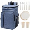 Duonic chladiaci piknikový batoh z RPET, modrá Dark