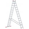 Hliníkový dvojdielny výsuvný rebrík VENBOS HOBBY, 2x13 priečok, 6,18 m