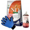 Farmina N&D GF Pumpkin DOG Puppy M/L Lamb & Blueberry 12kg & LAB V Lososový olej pre psov a mačky 1000ml + Rukavica na česanie srsti psov a mačiek ZADARMO!