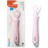 BABYONO Lyžička silikónová pink