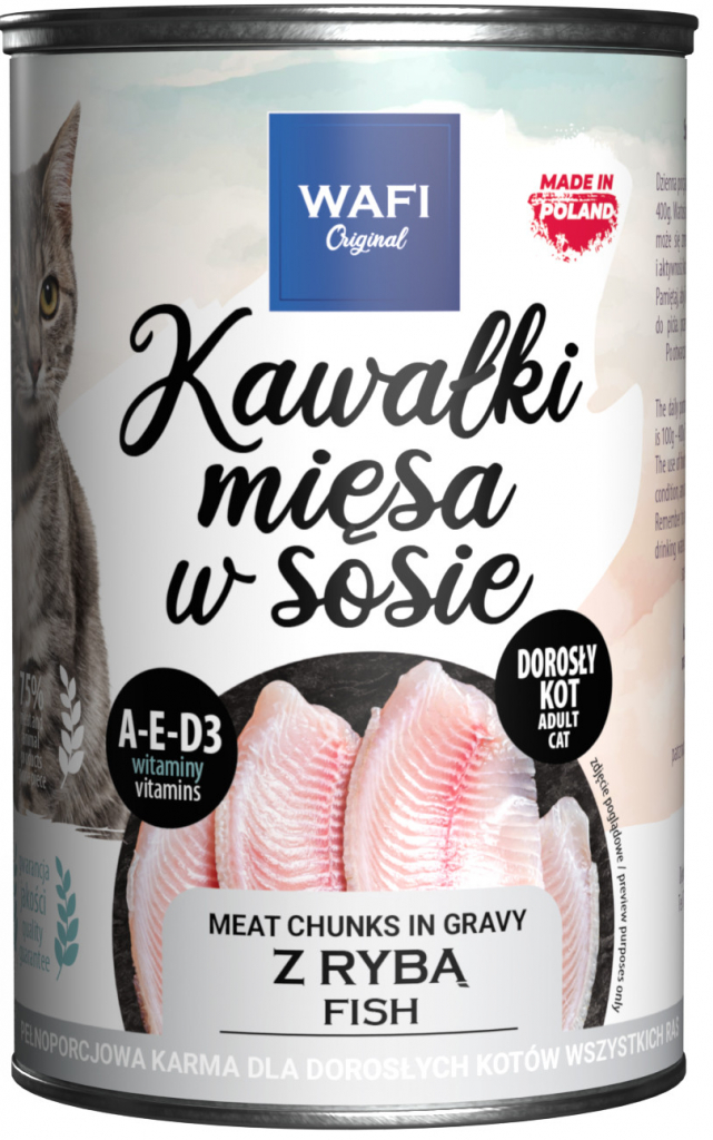 WAFI mäsová pre mačky s rybami 415 g