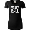 Volleyball nápis - Dámske tričko z organickej bavlny Origin (GOTS) - L ( Čierna )