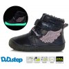D.D.STEP Zimné barefoot topánky W073 anjel - royal blue Veľkosť-obuvi: 23