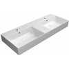 GSI - KUBE X keramické dvojumývadlo 120x47cm, biela ExtraGlasse 9425111