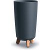 Prosperplast Kvetináč na nožičkách GRACIA TUBUS SLIM 19,5 cm antracit