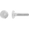 Vrátová skrutka M5 x 20 mm plný závit bielo pozinkovaný, 100 ks