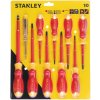 STHT60032-0 STANLEY 10-DÍLNÁ SADA IZOLOVANÝCH ŠROUBOVÁKŮ VDE - PLOCHÝ + PZ + PH + ZKOUŠEČKA