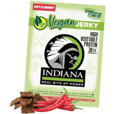 Indiana Vegan Jerky sušené mäso 25 g - Hot sweet