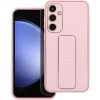 Obal LEATHER Case Kickstand Samsung Galaxy S24 FE 5G S721 pink