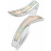 Brilio Silver Strieborný otvorený prsteň so syntetickým opálom RI155W 50 mm